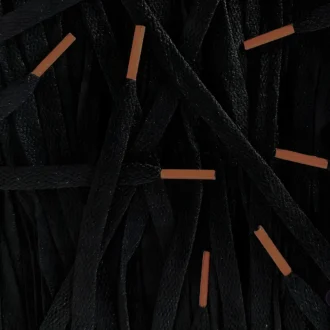 Colored Tips laces Black Orange veters