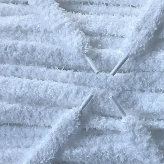 Fluffy veters laces White wit
