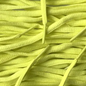 Small oval laces lime yellow smalle ovale veters limoengeel