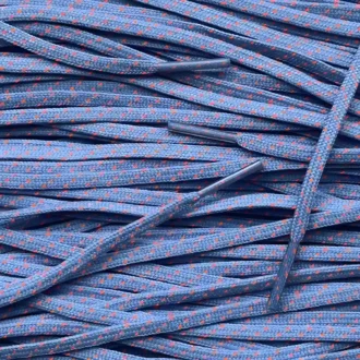 Smalle voetbal veters polka oudblauw fluororanje football soccer laces polka old blue fluor orange