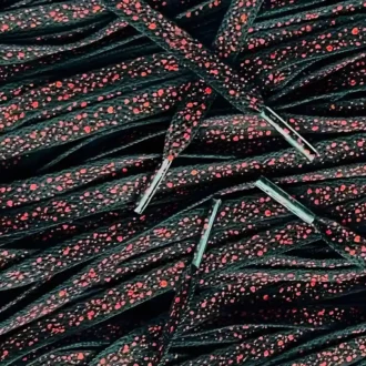 Speckled laces veters Black Red Zwart Rood