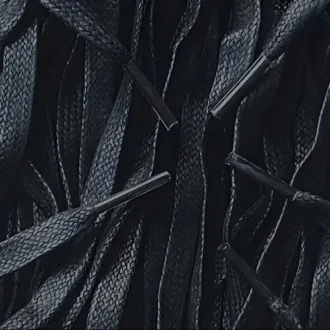 Wax laces Black Zwart premium flat veters Nike shoelaces