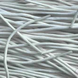 Wax ronde veters melkwit round milky white